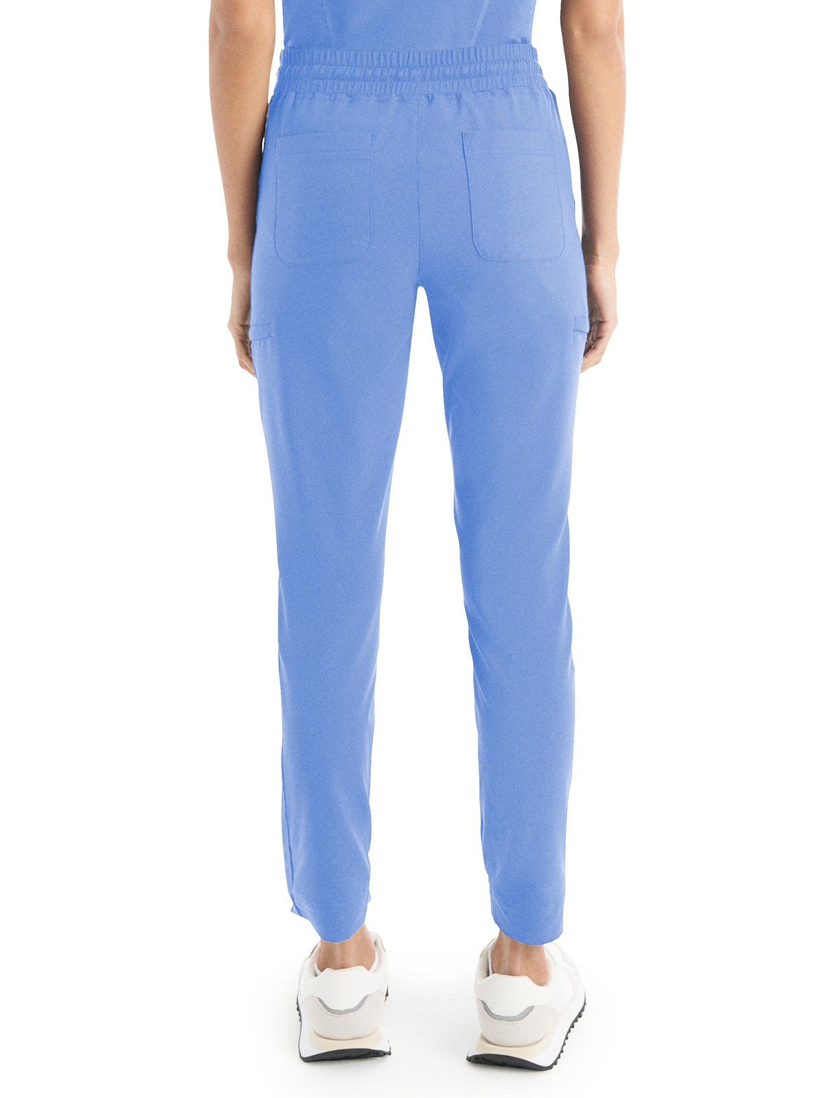 Women's 6-Pocket Hi-Low Leg Cuffs Jogger Scrub Pant