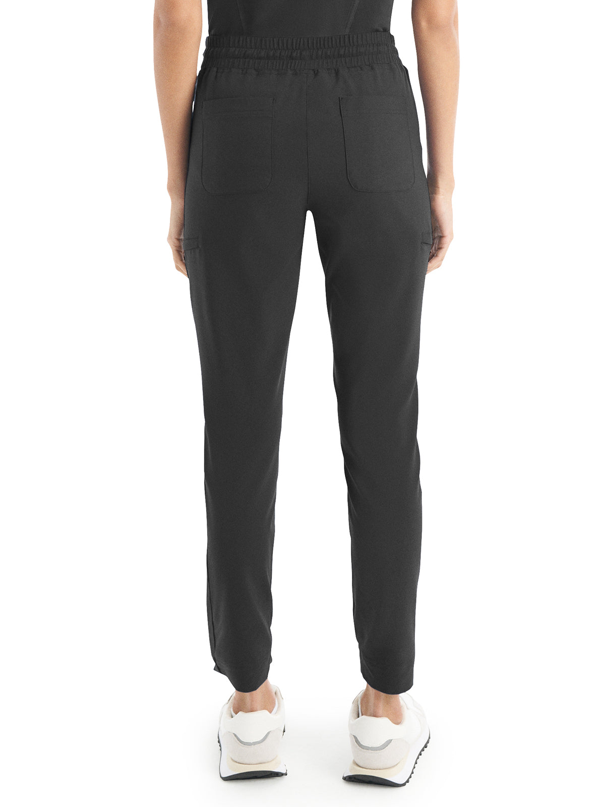 Women's 6-Pocket Hi-Low Leg Cuffs Jogger Scrub Pant