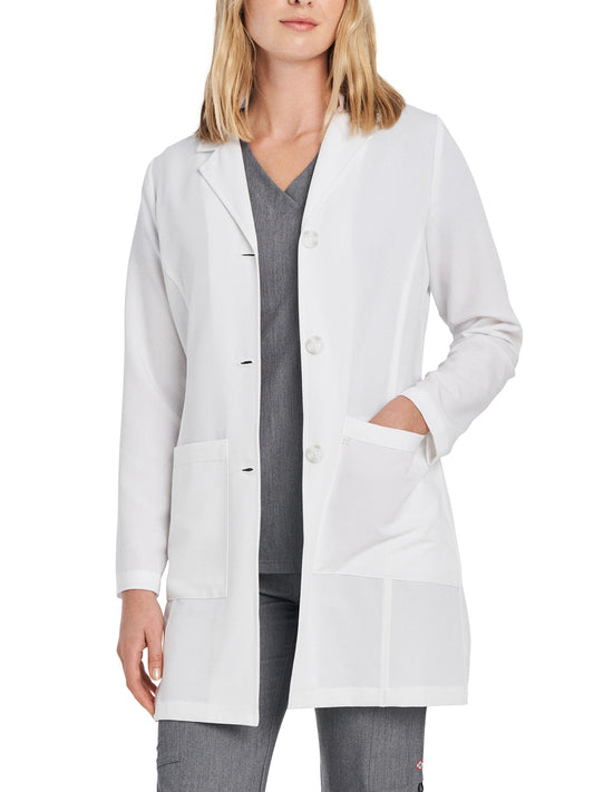 Women's Four-Pocket 34" Mid-Length Tablet Lab Coat