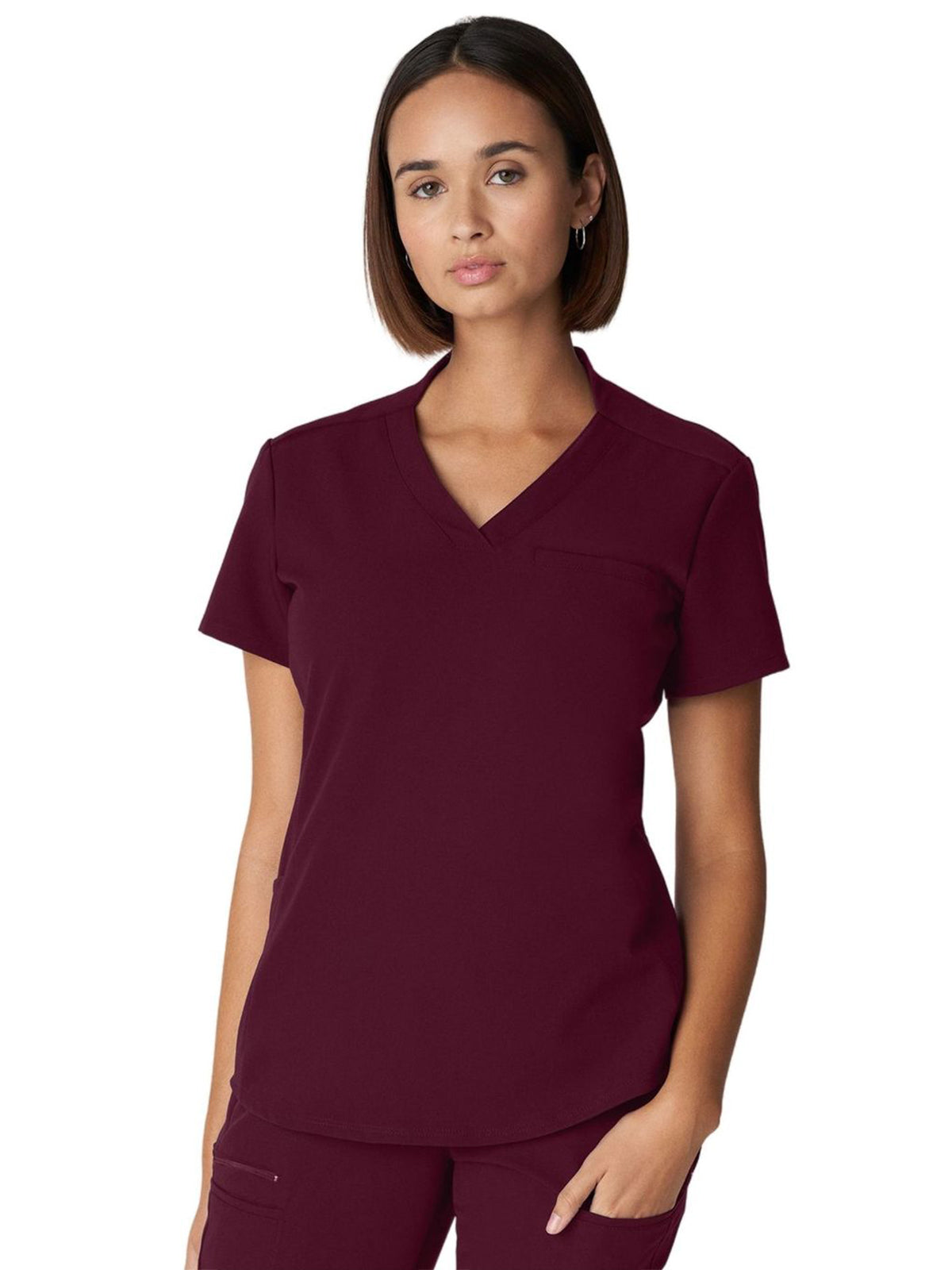 Women's 2-Pocket Wrinkle Resistant V-Neck Scrub Top