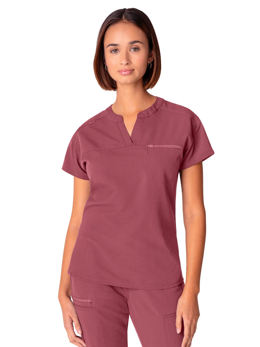 Women's 1-Pocket Tuckable V-Neck Scrub Top