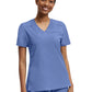 Women's Knit Collar V-Neck Scrub Top