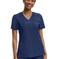 Women's Knit Collar V-Neck Scrub Top