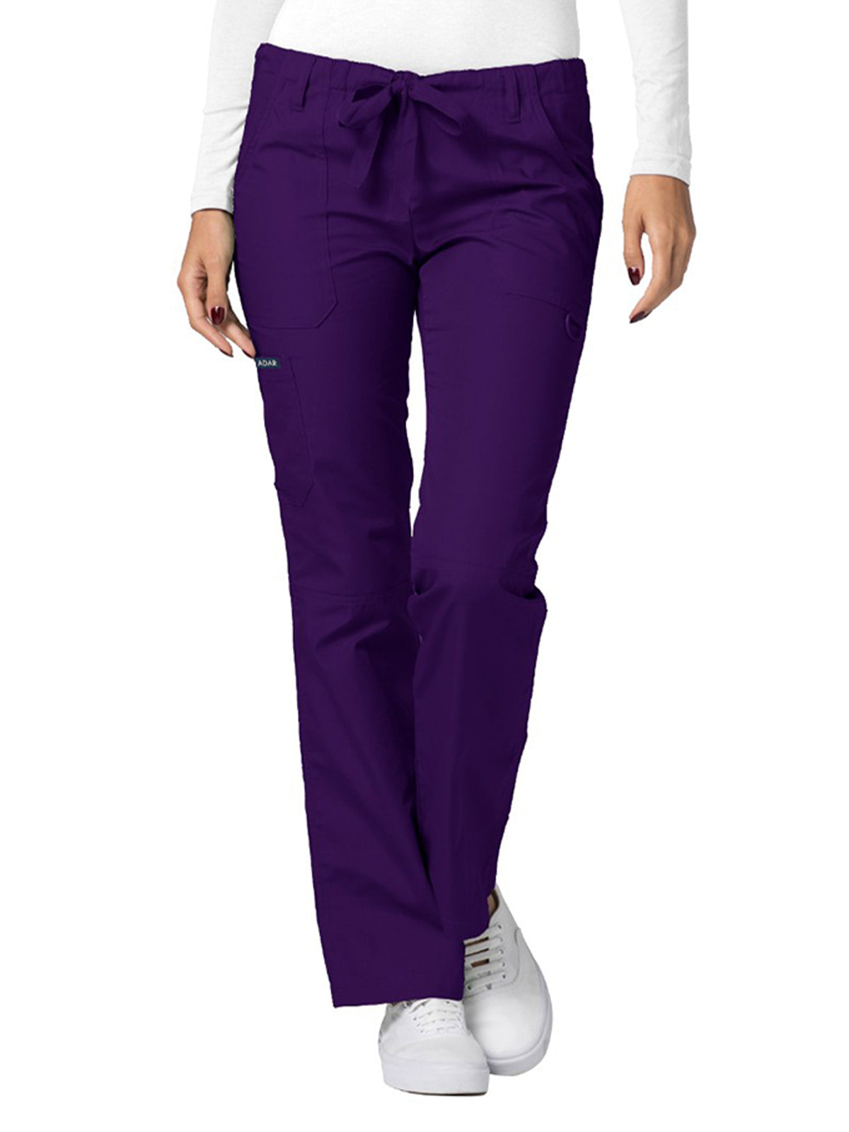 Women's Low-Rise Multipocket Drawstring Straight Leg Pant