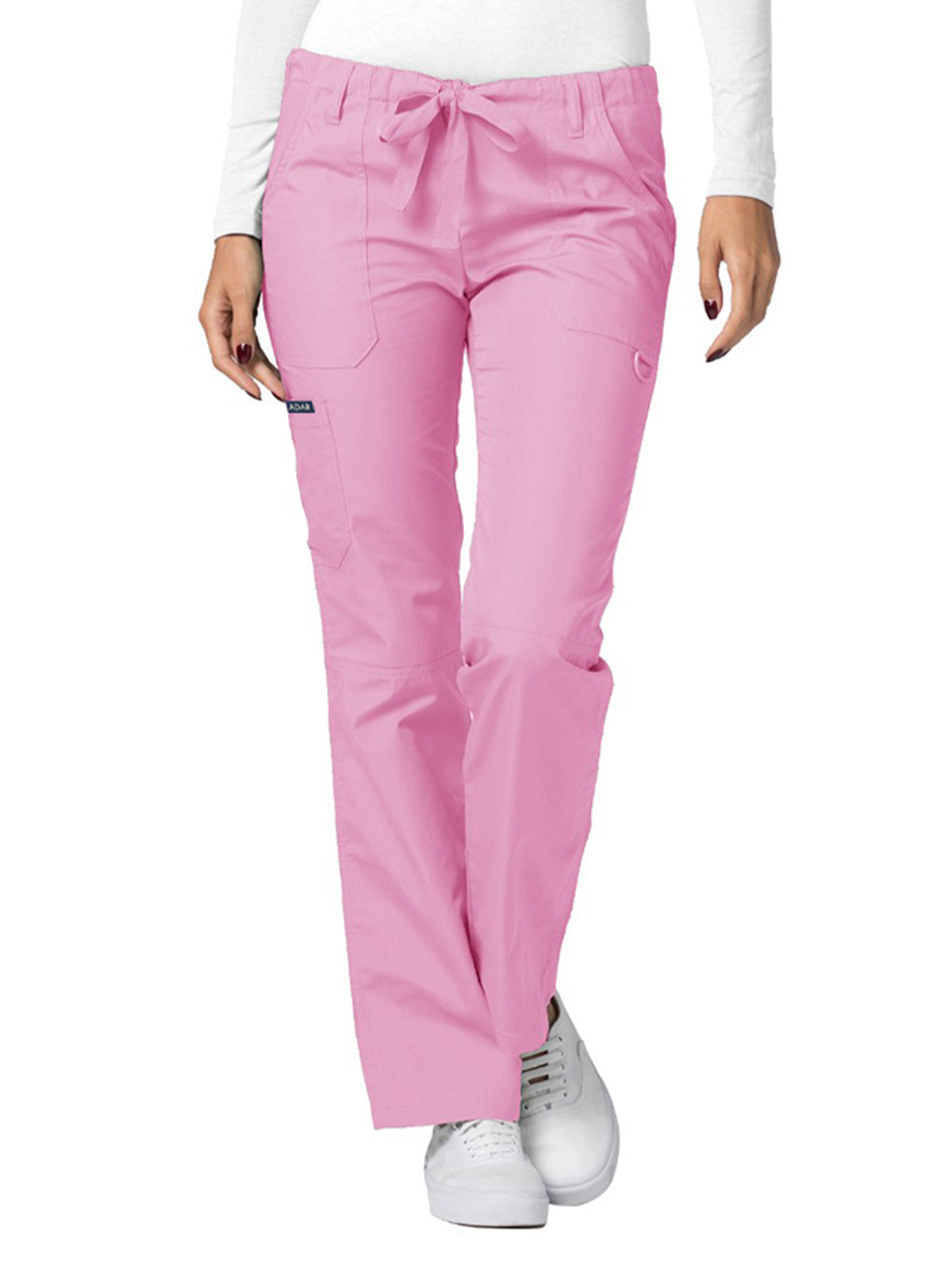 Women's Low-Rise Multipocket Drawstring Straight Leg Pant