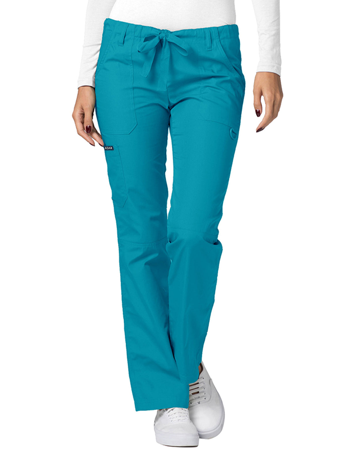 Women's Low-Rise Multipocket Drawstring Straight Leg Pant