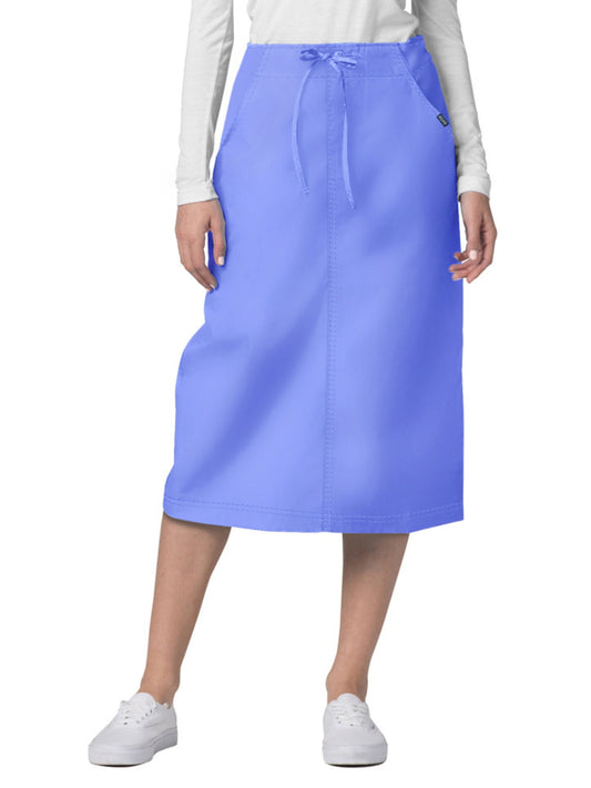 Women's Mid-Calf Length Drawstring Skirt