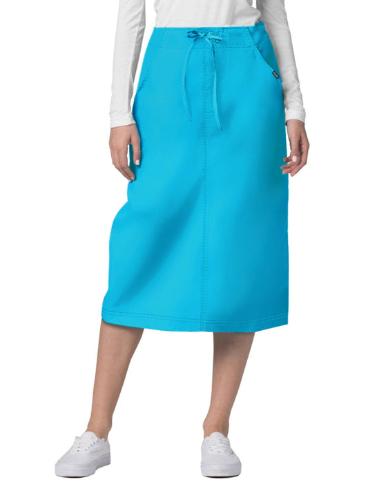 Women's Mid-Calf Length Drawstring Skirt