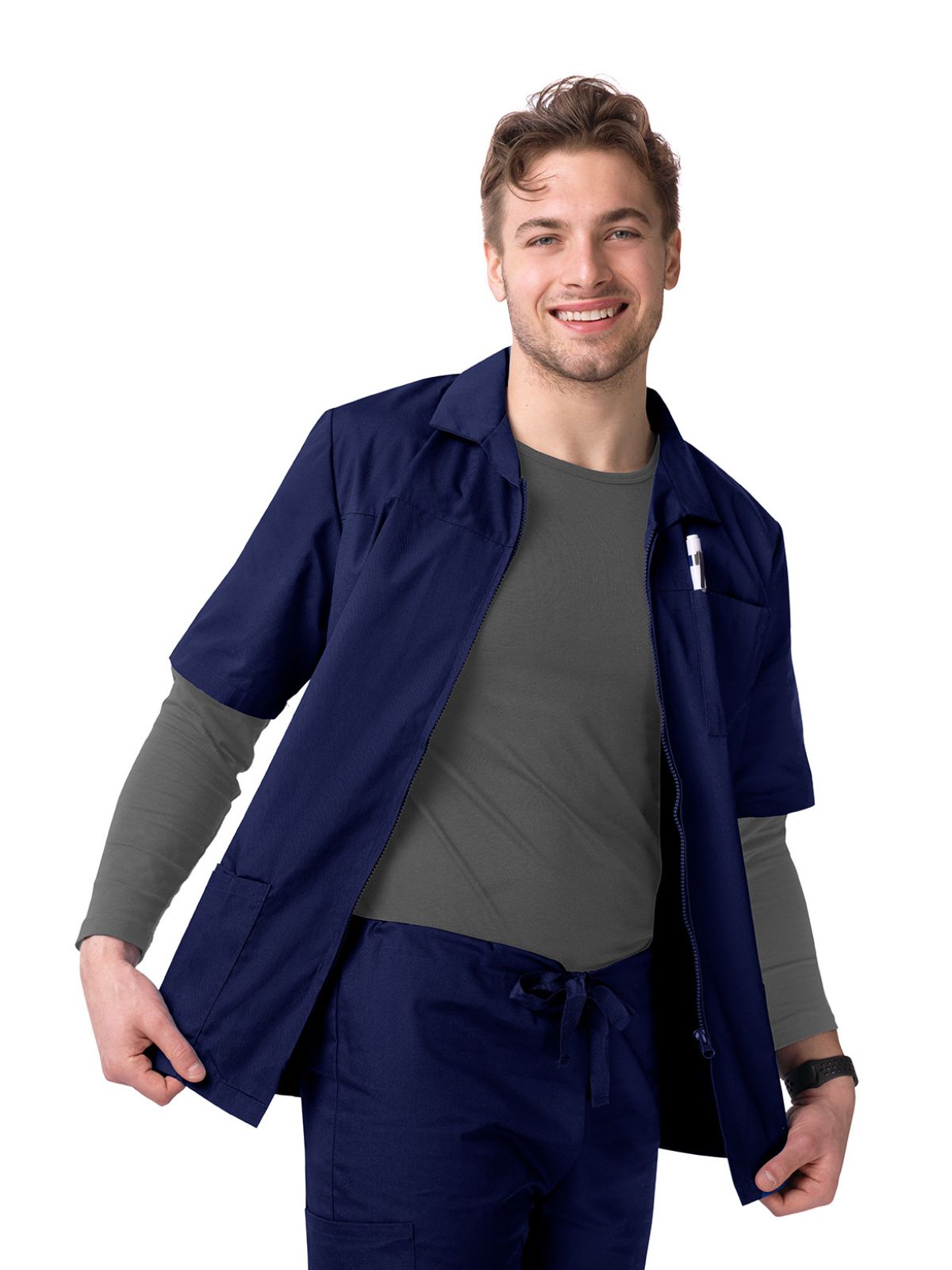 Men's Short Sleeve Zippered Jacket