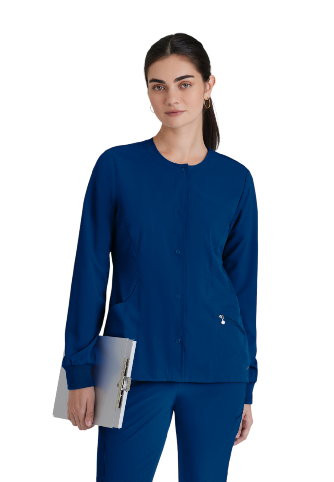 Women's Zipper Pocket Cadence Scrub Jacket