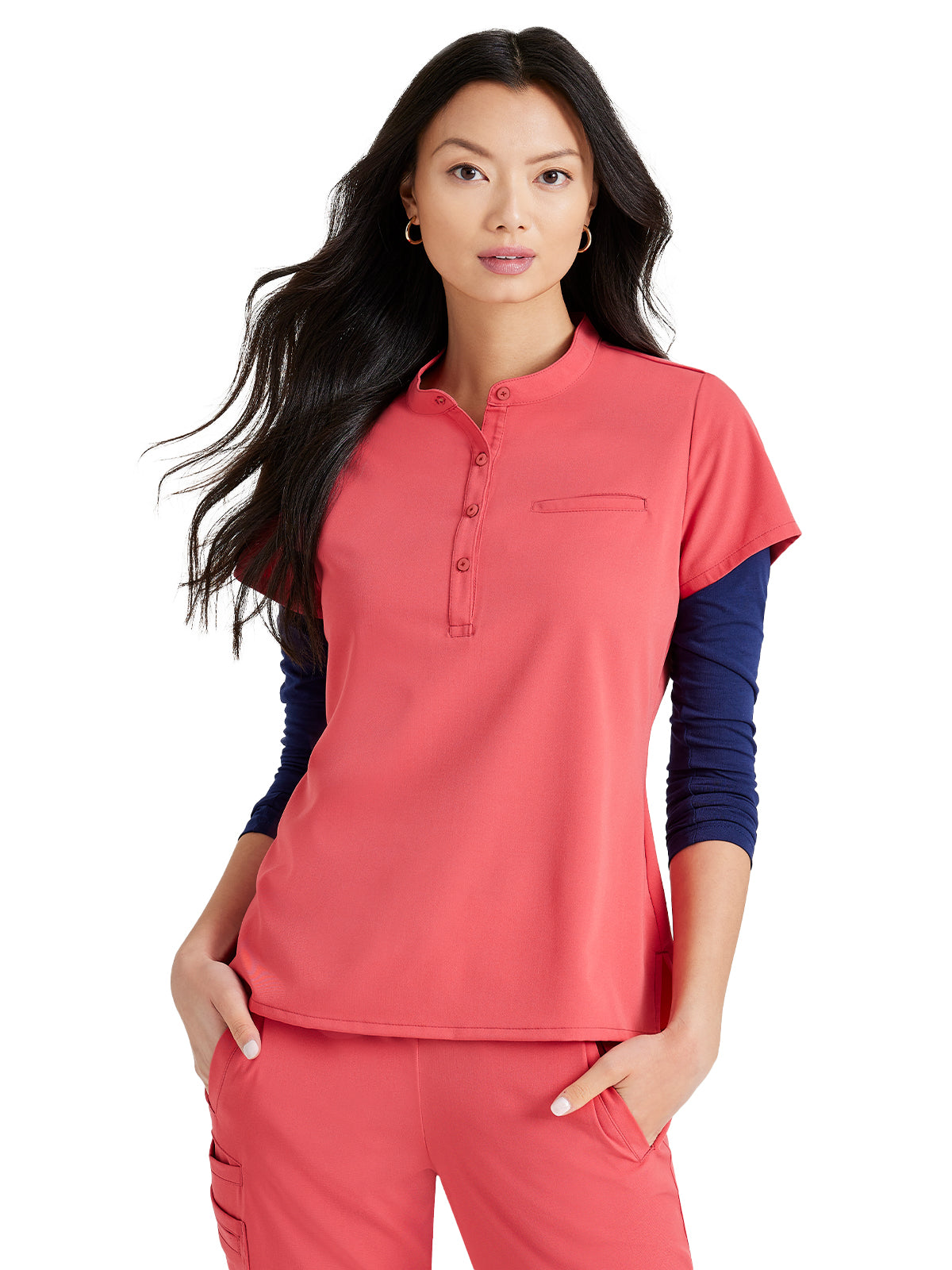 Women's Henley Style Top