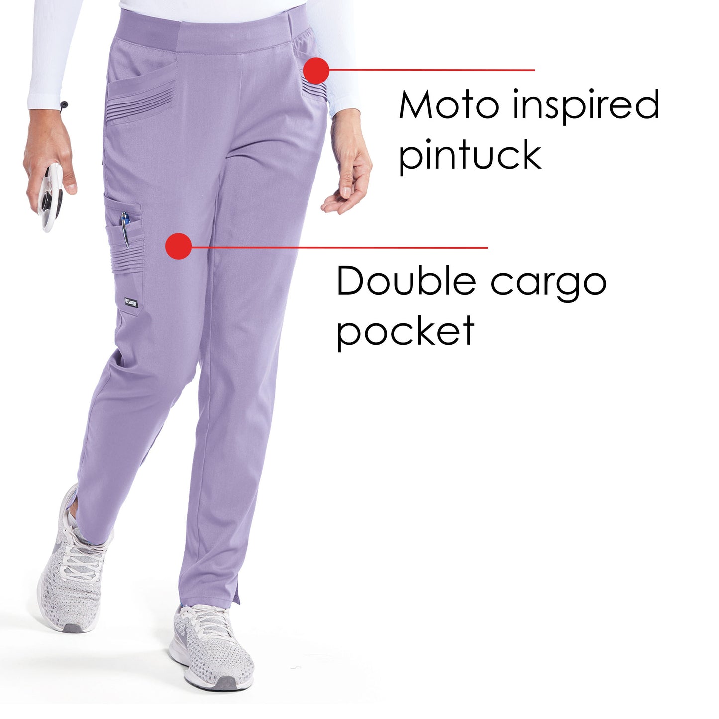 Women's Drawcord Elastic Back Moto Pant