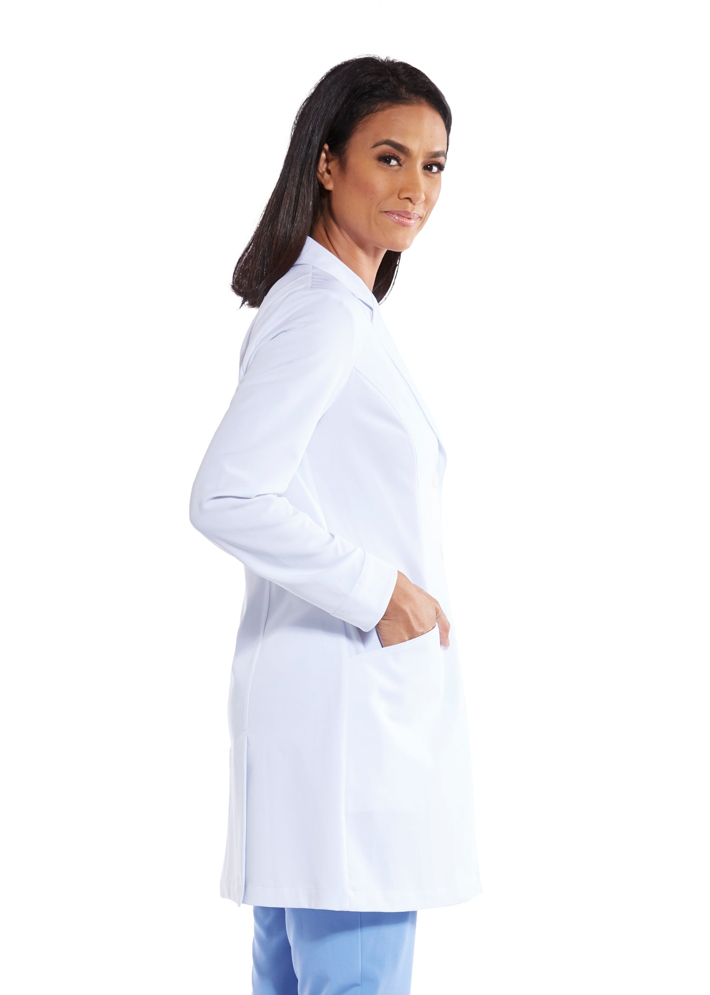 Women's Two-Pocket Princess Seam 34"  Eve Lab Coat