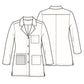 Women's Four-Pocket 38" Full-Length Lab Coat