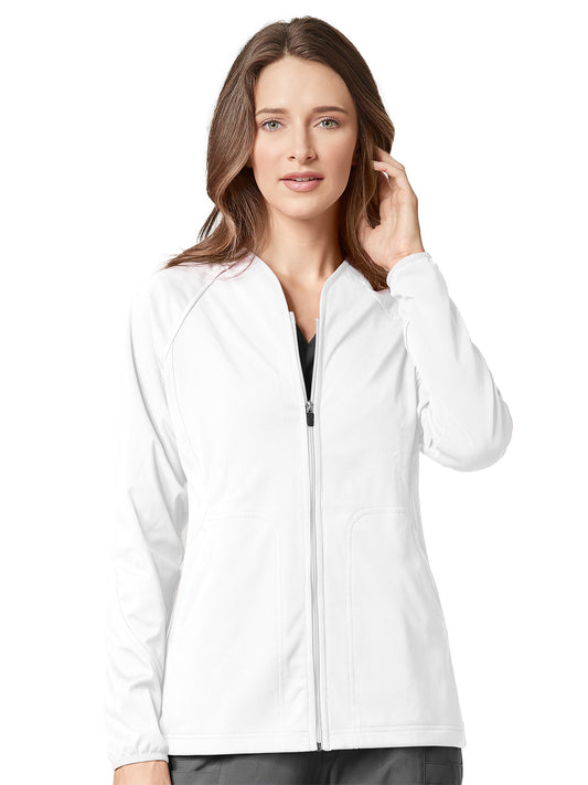 Women's Fleece Full Zip Scrub Jacket