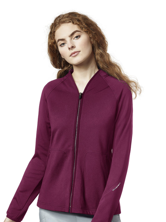 Women's Fleece Full Zip Scrub Jacket