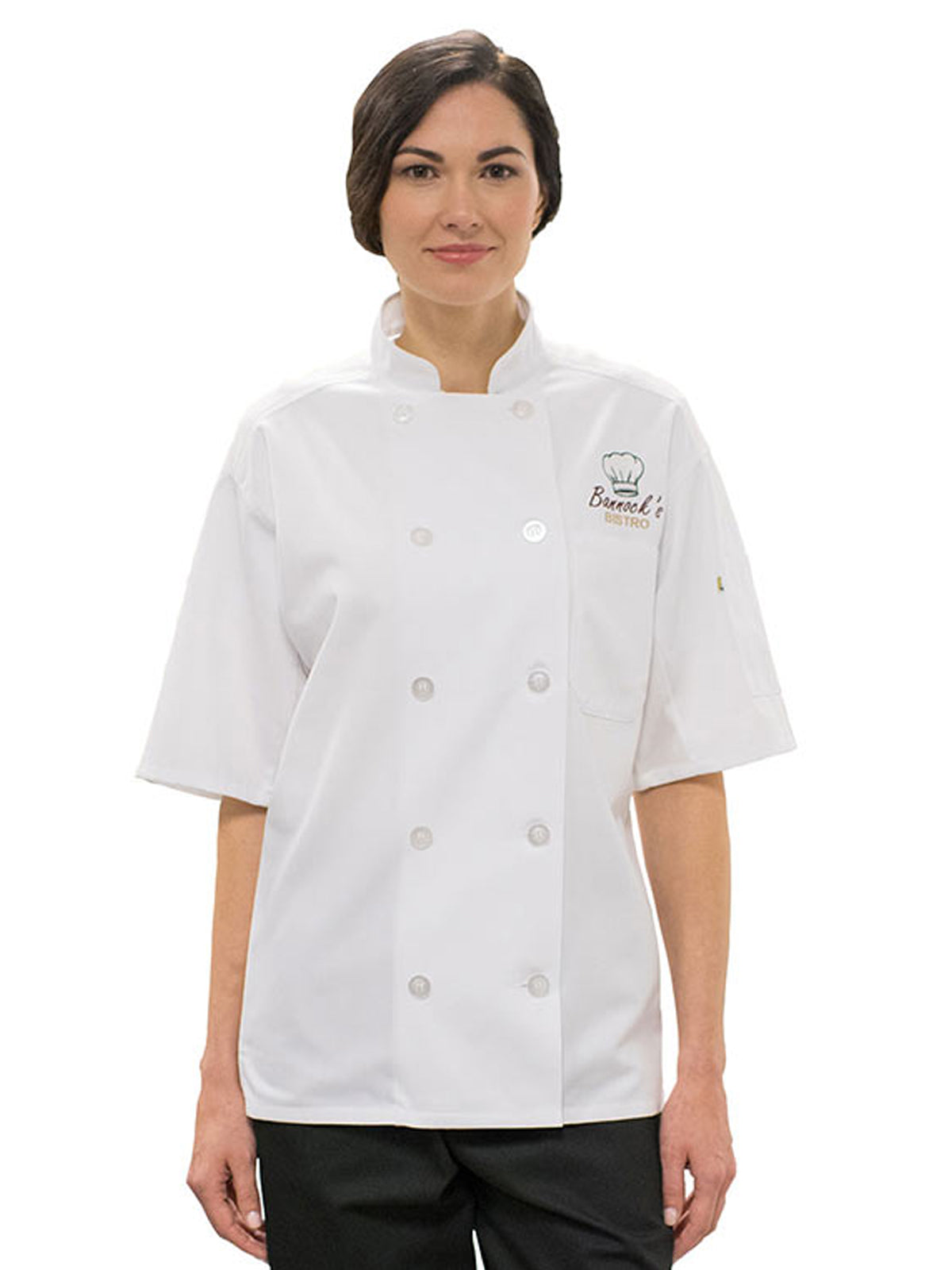Unisex 10-Button Mesh-Back Chef Coat
