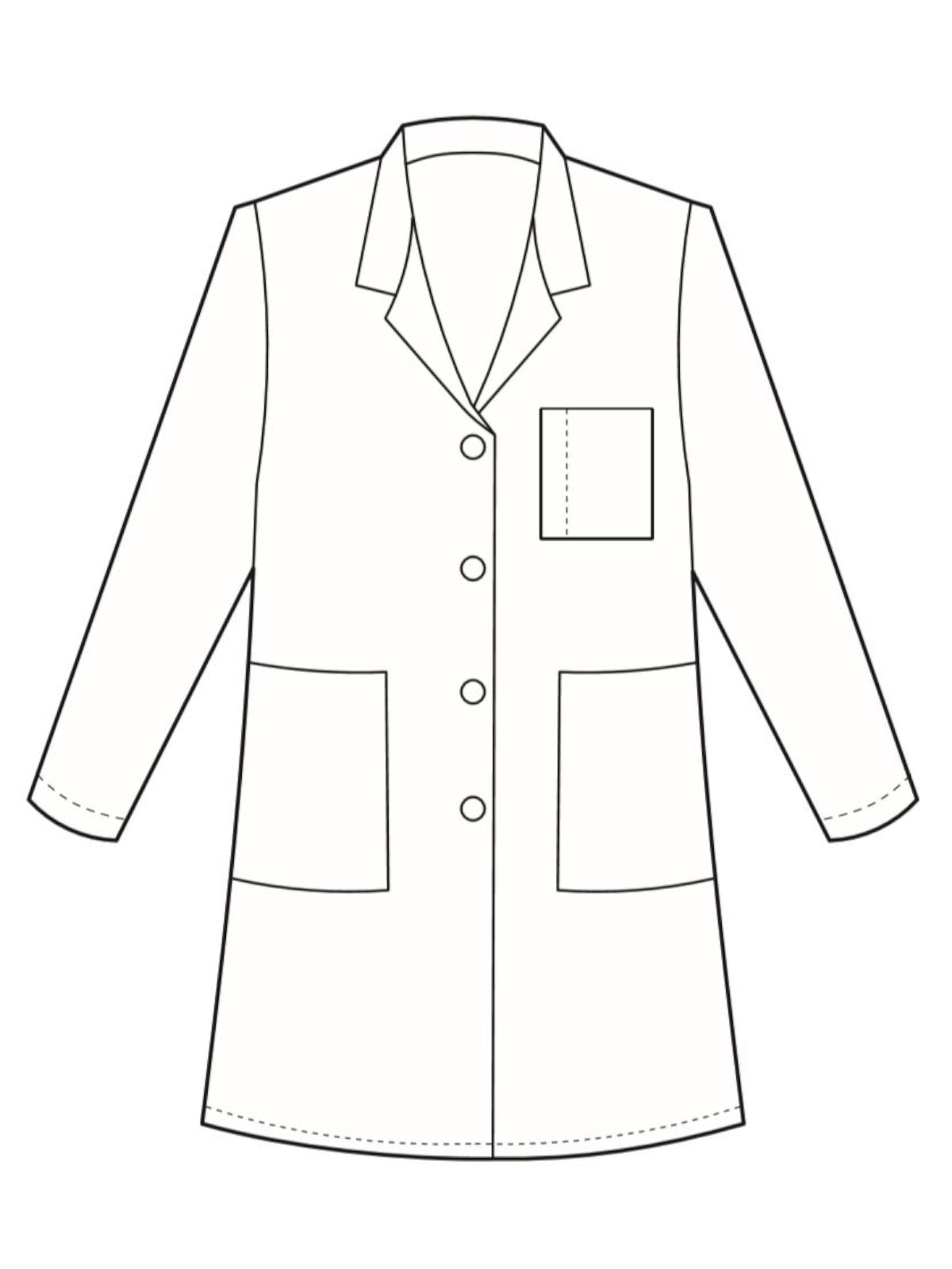 Women's Three-Pocket 33" Slim Mid-Length Lab Coat