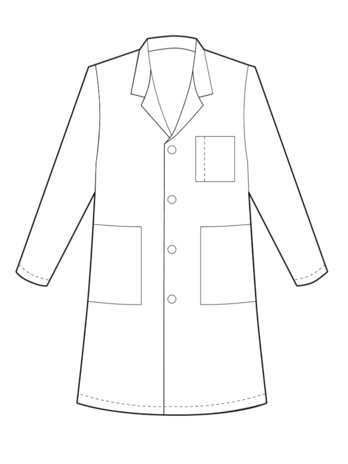 Men's 3-Pocket 34" Mid-Length Lab Coat