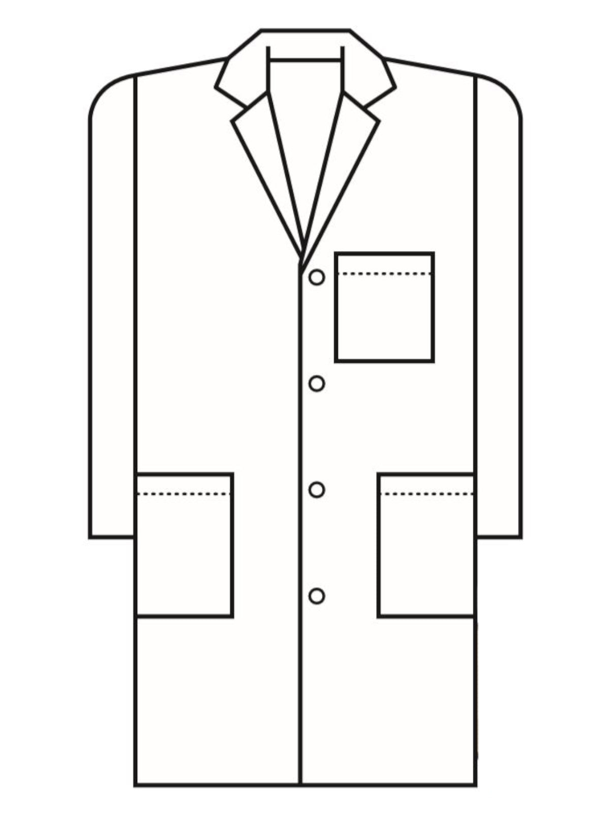 Unisex Four-Pocket 40" Full-Length Classic Lab Coat