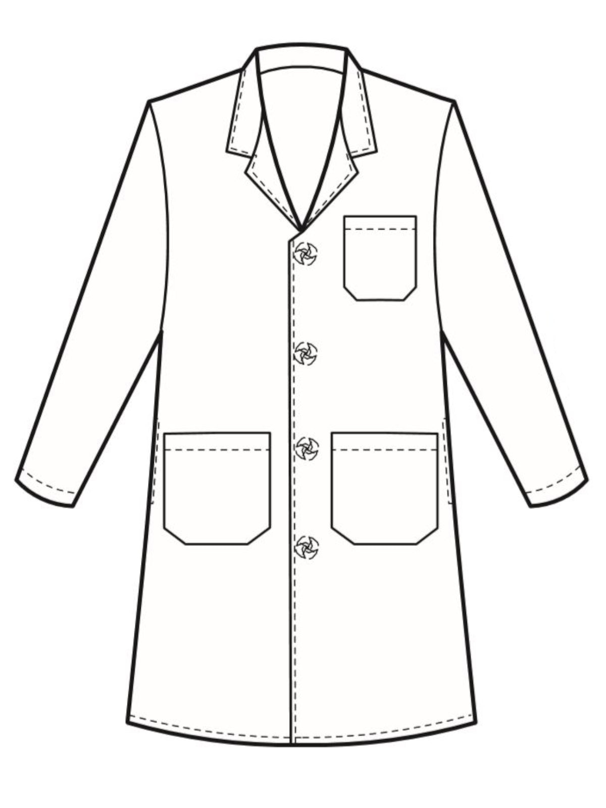 Unisex Five-Pocket 44" Full-Length Lab Coat