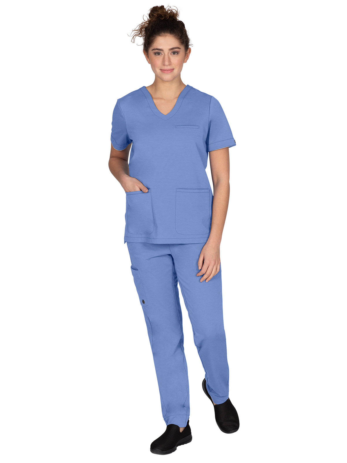 3 Pocket Detailed Piping Scrub Top