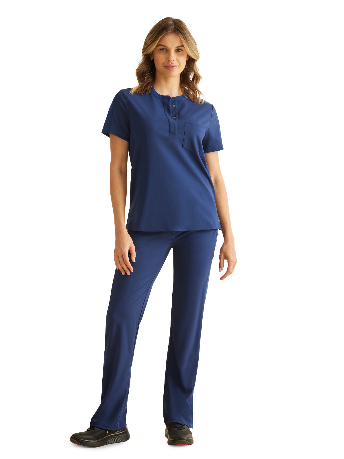 Women's 1-Pocket Mandarin Collar Scrub Top