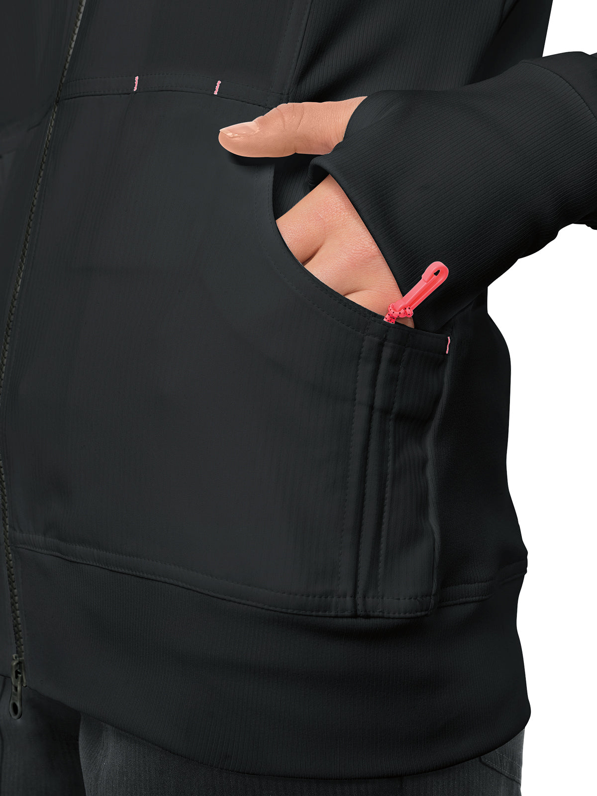 Women's 2-Way Zipper Scrub Jacket