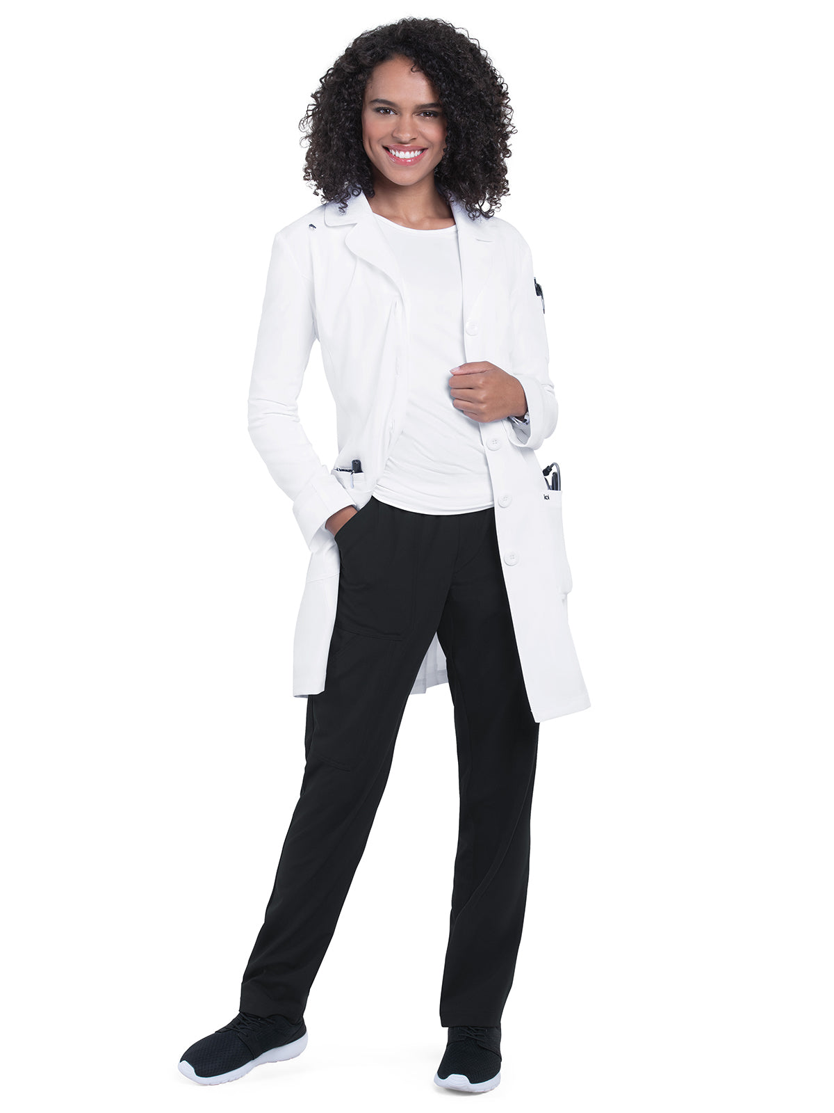 Women's Four-Pocket 35" Stretch Lab Coat