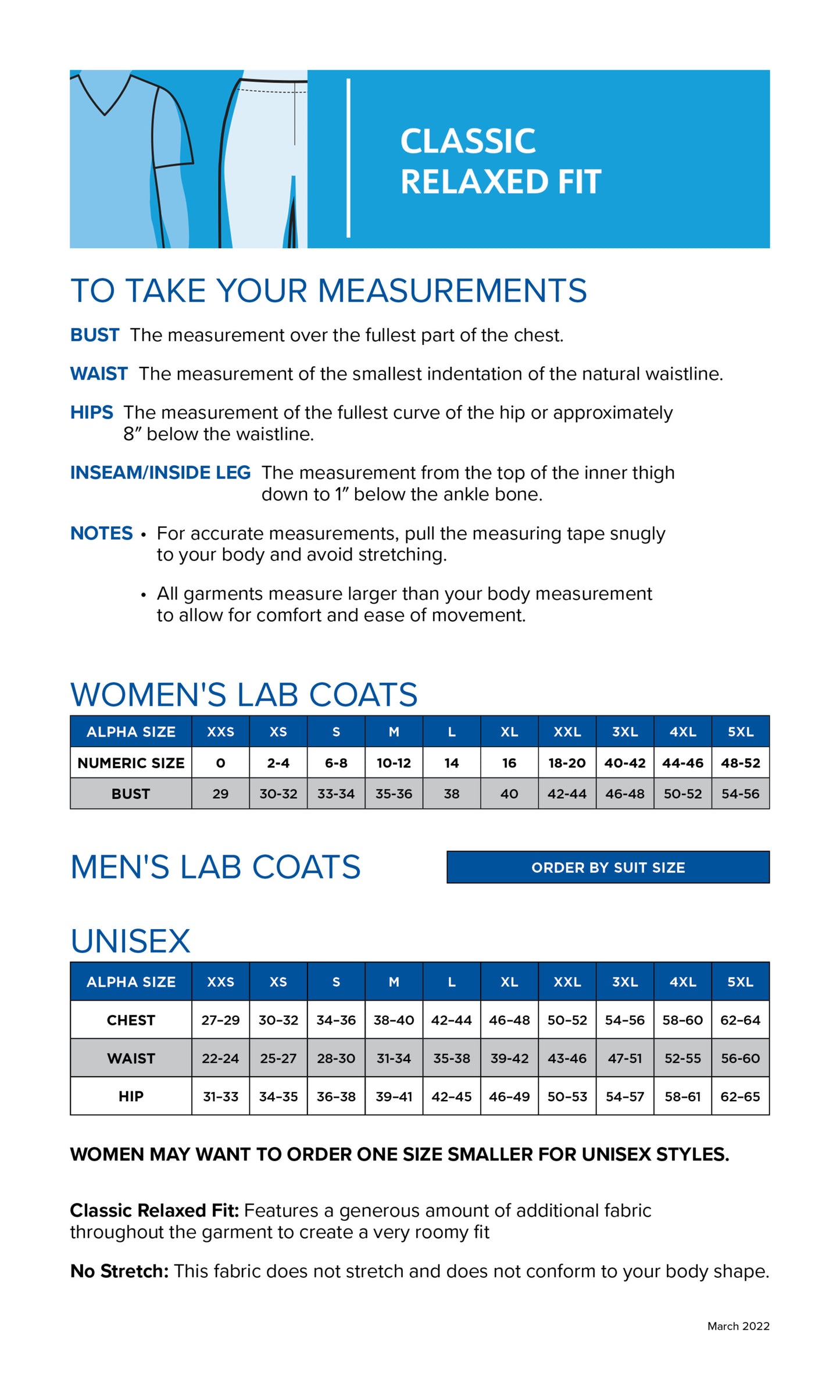Men's 3-Pocket Full-Length Lab Coat