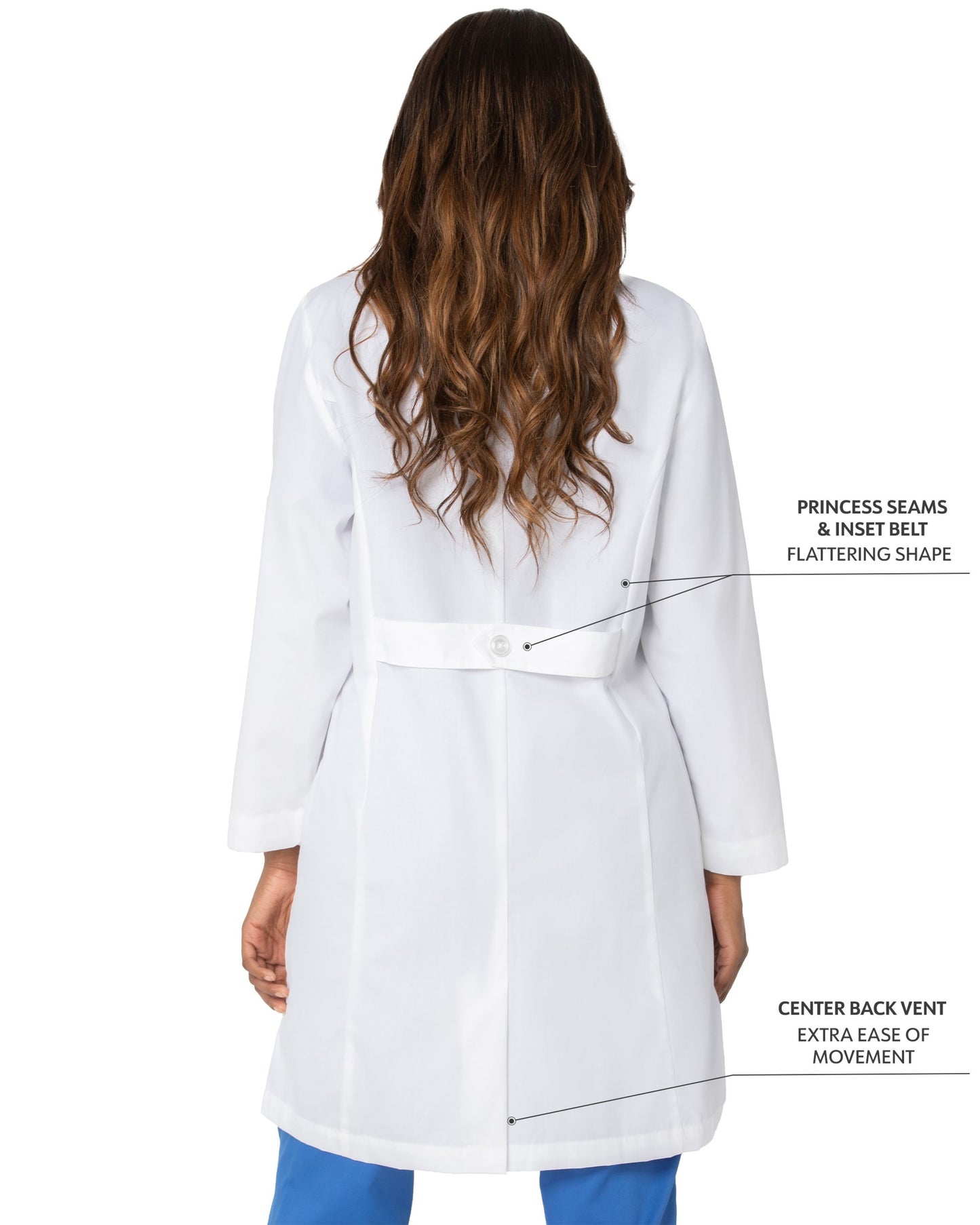Women's Three-Pocket 38" Full-Length Lab Coat