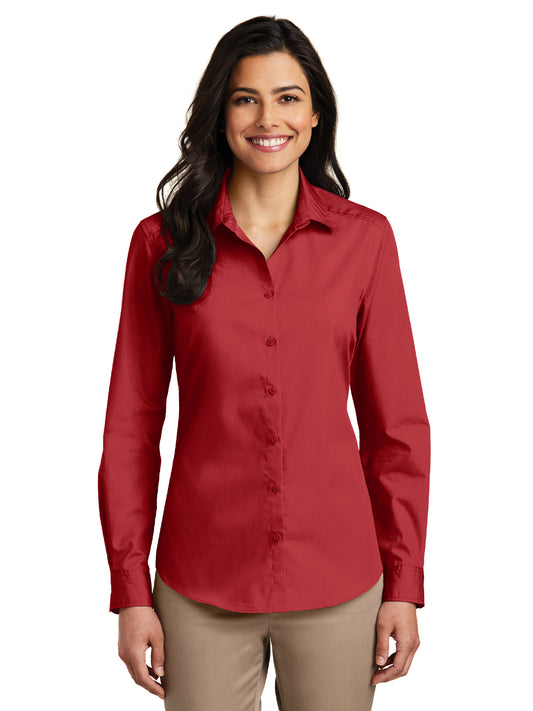 Women's Long Sleeve Poplin Shirt