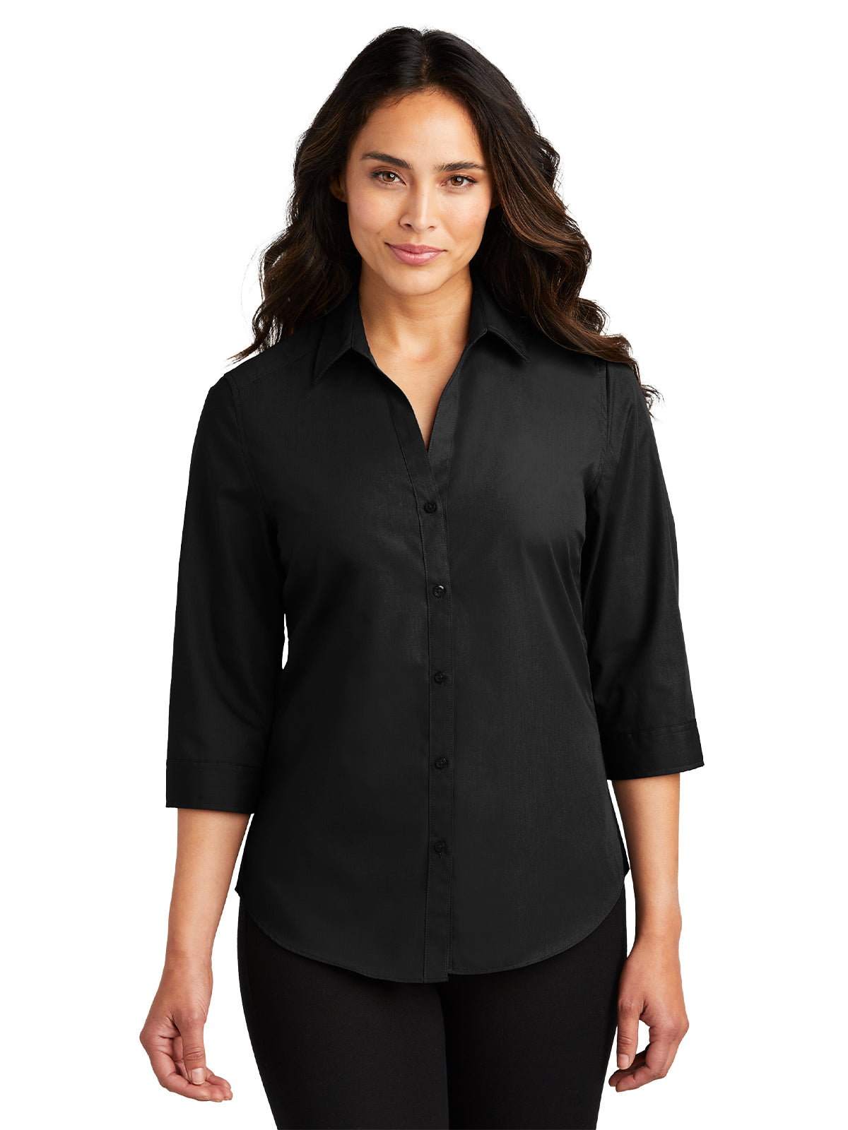 Women's 3/4 Sleeve Button Up Shirt