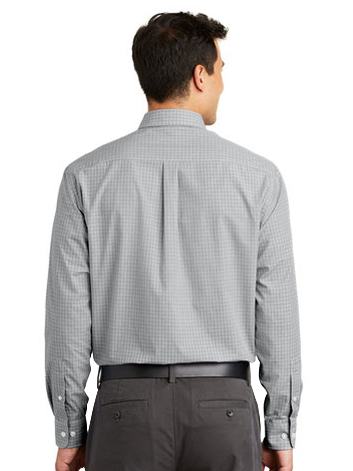Men's Plaid Pattern Easy Care Shirt