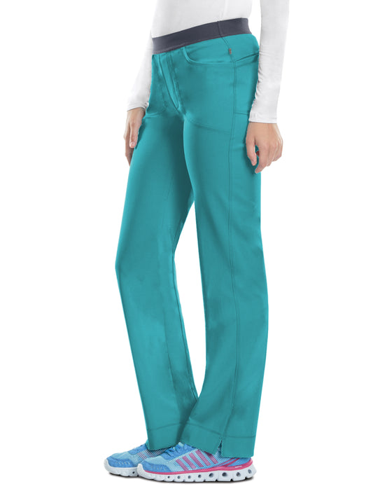 Women's Low Rise Soft Elastic Waistband Slim Pull-On Pant