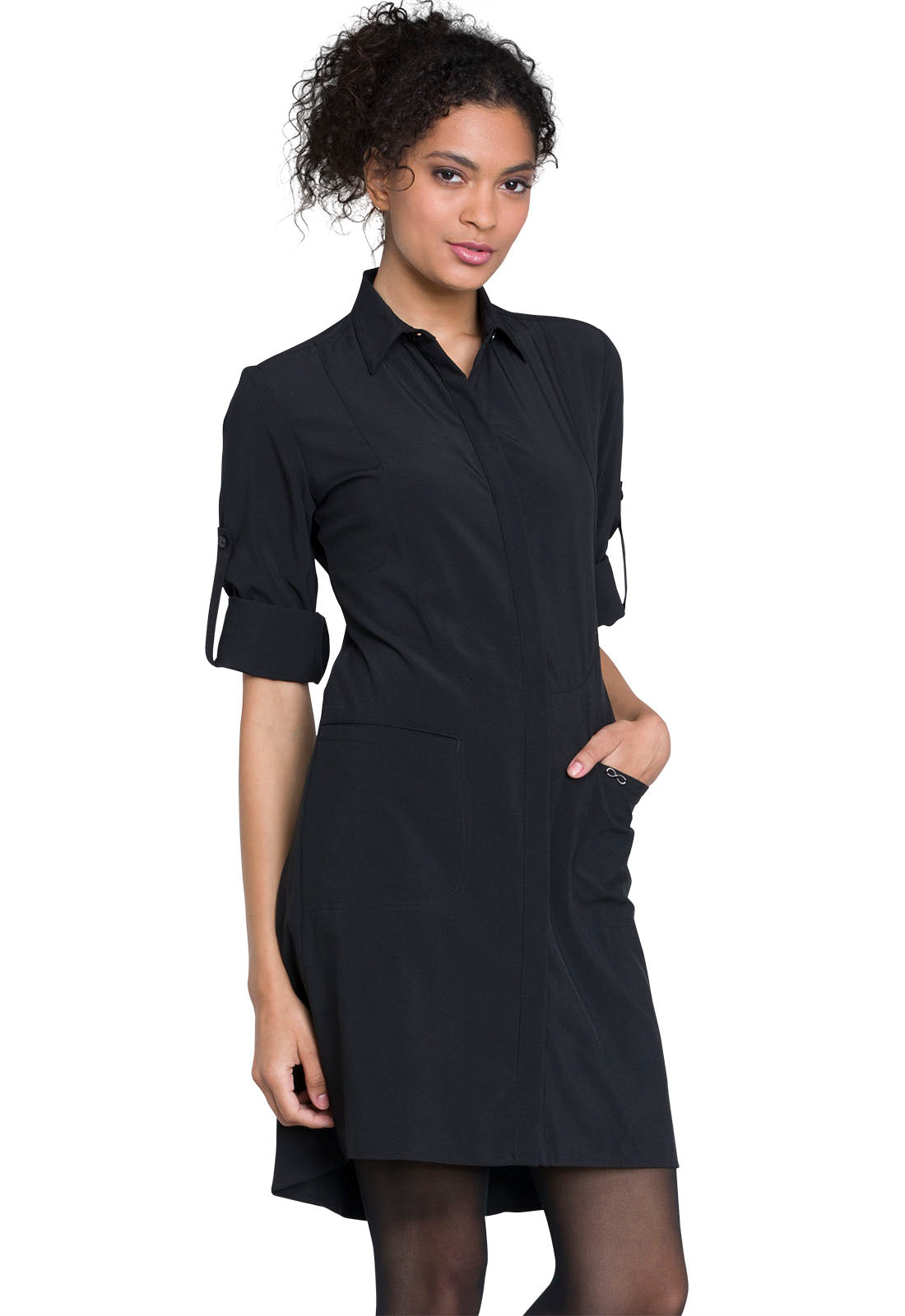 Women's Two-Pocket 40" Full-Length Button Cuff Sleeves Lab Coat