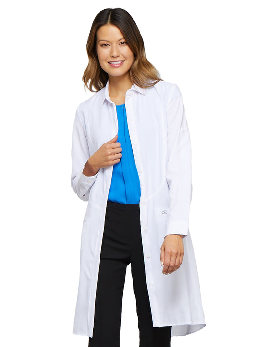 Women's Two-Pocket 40" Full-Length Button Cuff Sleeves Lab Coat