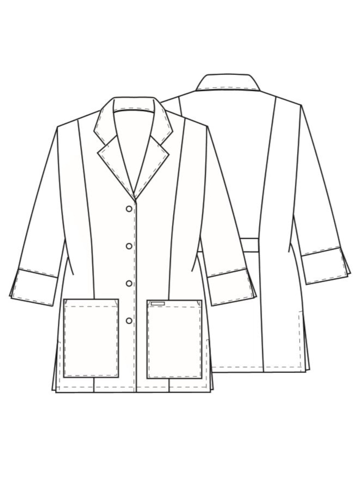 30" 3/4 Sleeve Lab Coat
