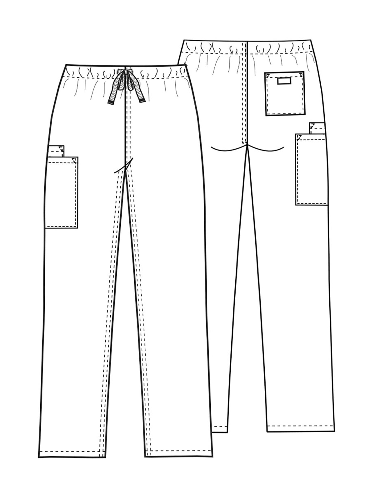 Unisex 2-Pocket Drawstring Cargo Pant