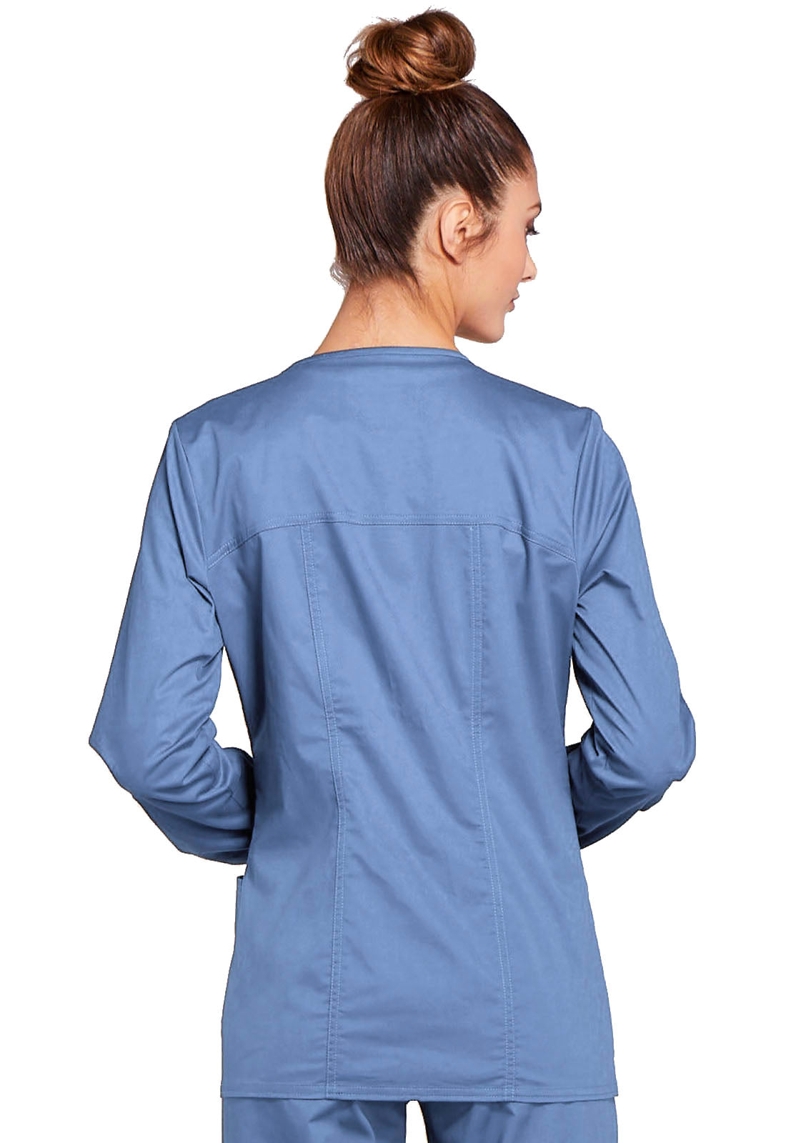 Women's 3-Pocket Zip Front Scrub Jacket