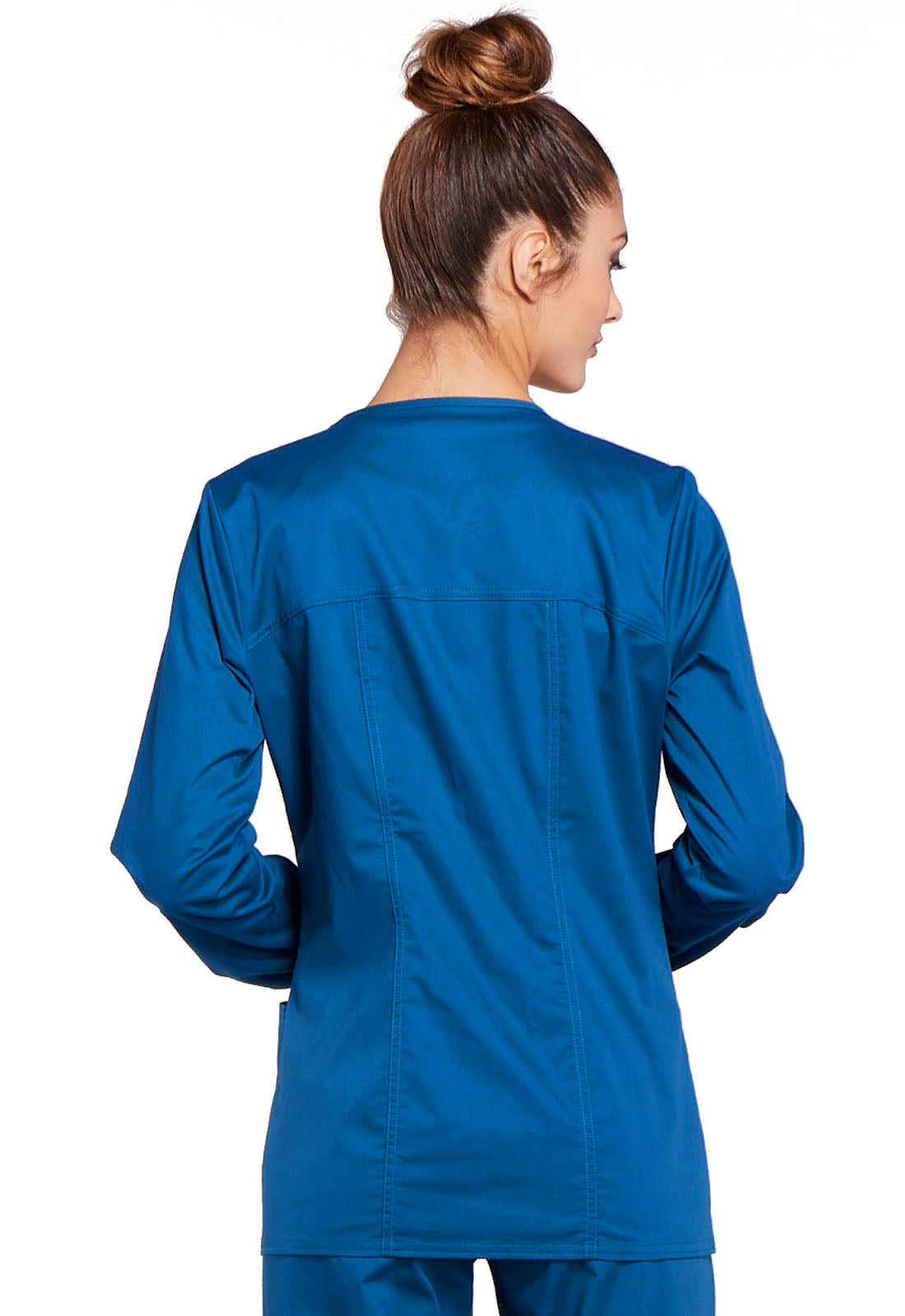 Women's 3-Pocket Zip Front Scrub Jacket