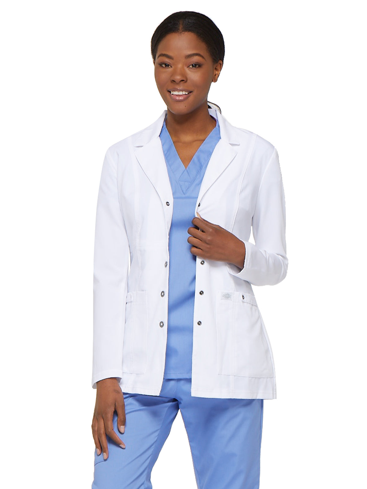 Women's Two-Pocket 28" Consultation Snap Front Lab Coat