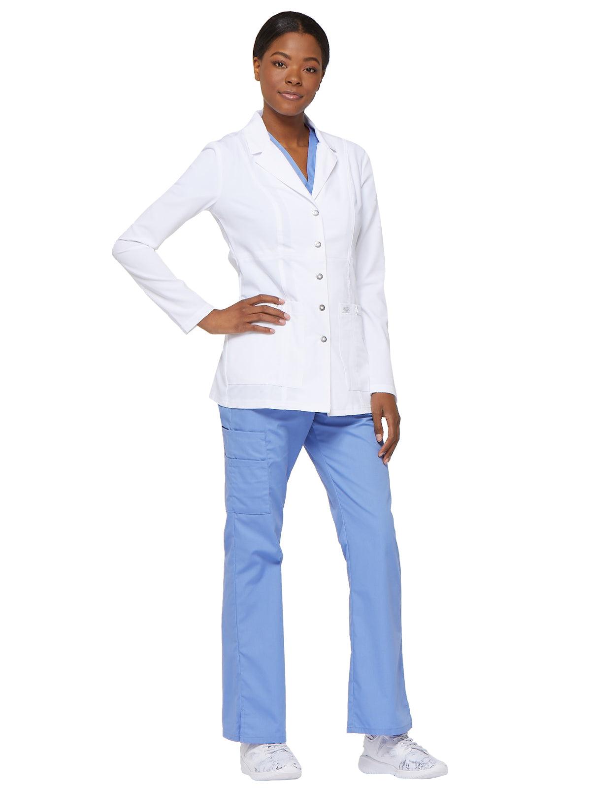 Women's Two-Pocket 28" Consultation Snap Front Lab Coat