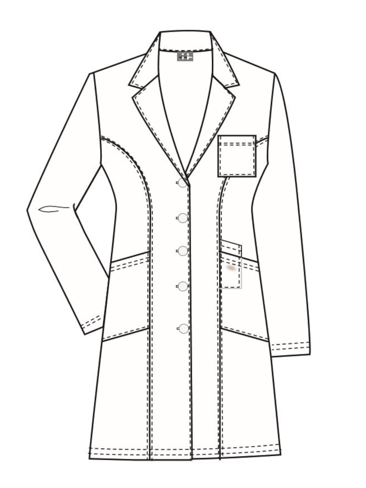 Women's Four-Pocket 37" Full-Length Lab Coat