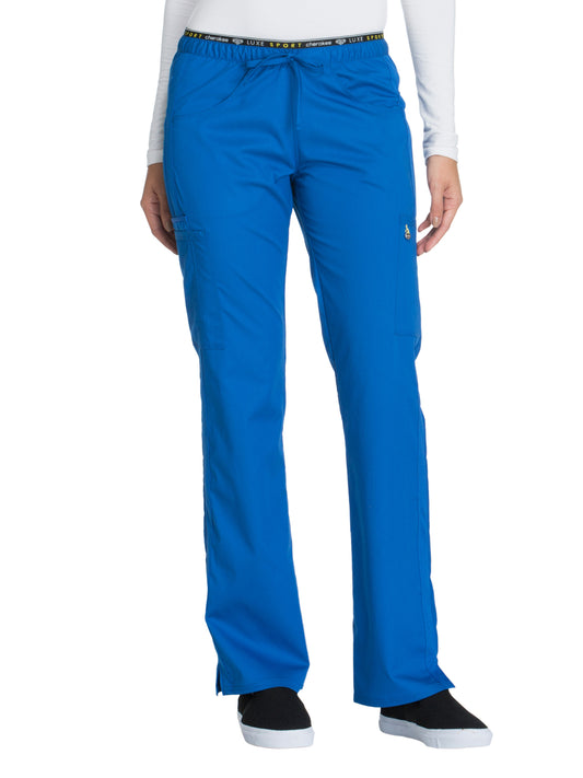 Mid Rise Straight Leg Pull-on Pant