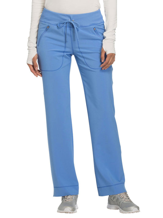 Women's 4-Pocket Mid Rise Tapered Leg Scrub Pant