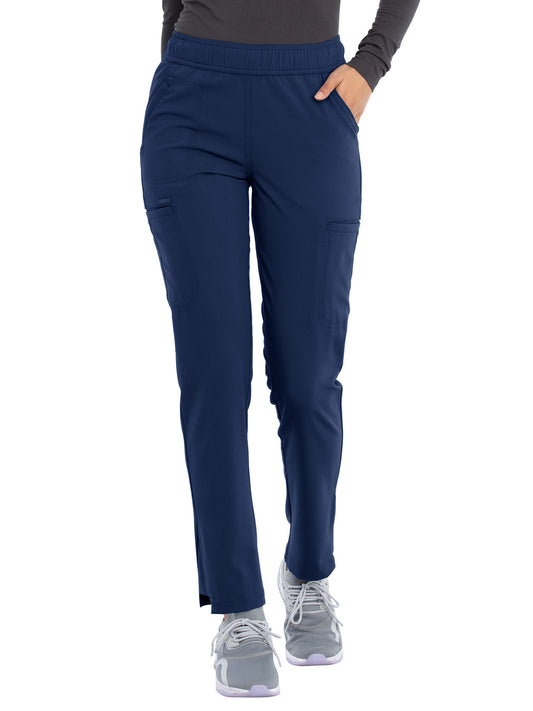 Women's Mid Rise Tapered Leg Elastic Waistband Drawstring Pant