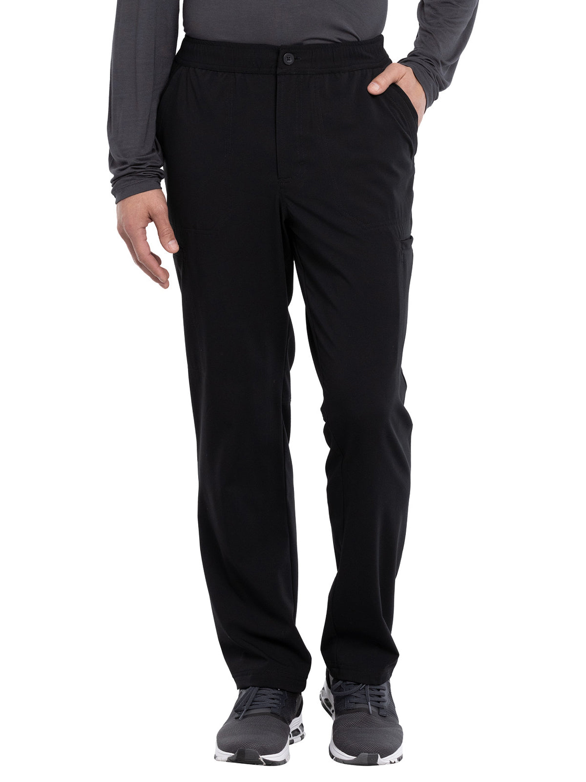 Men's Mid Rise Button Closure Fly Front Cargo Pant