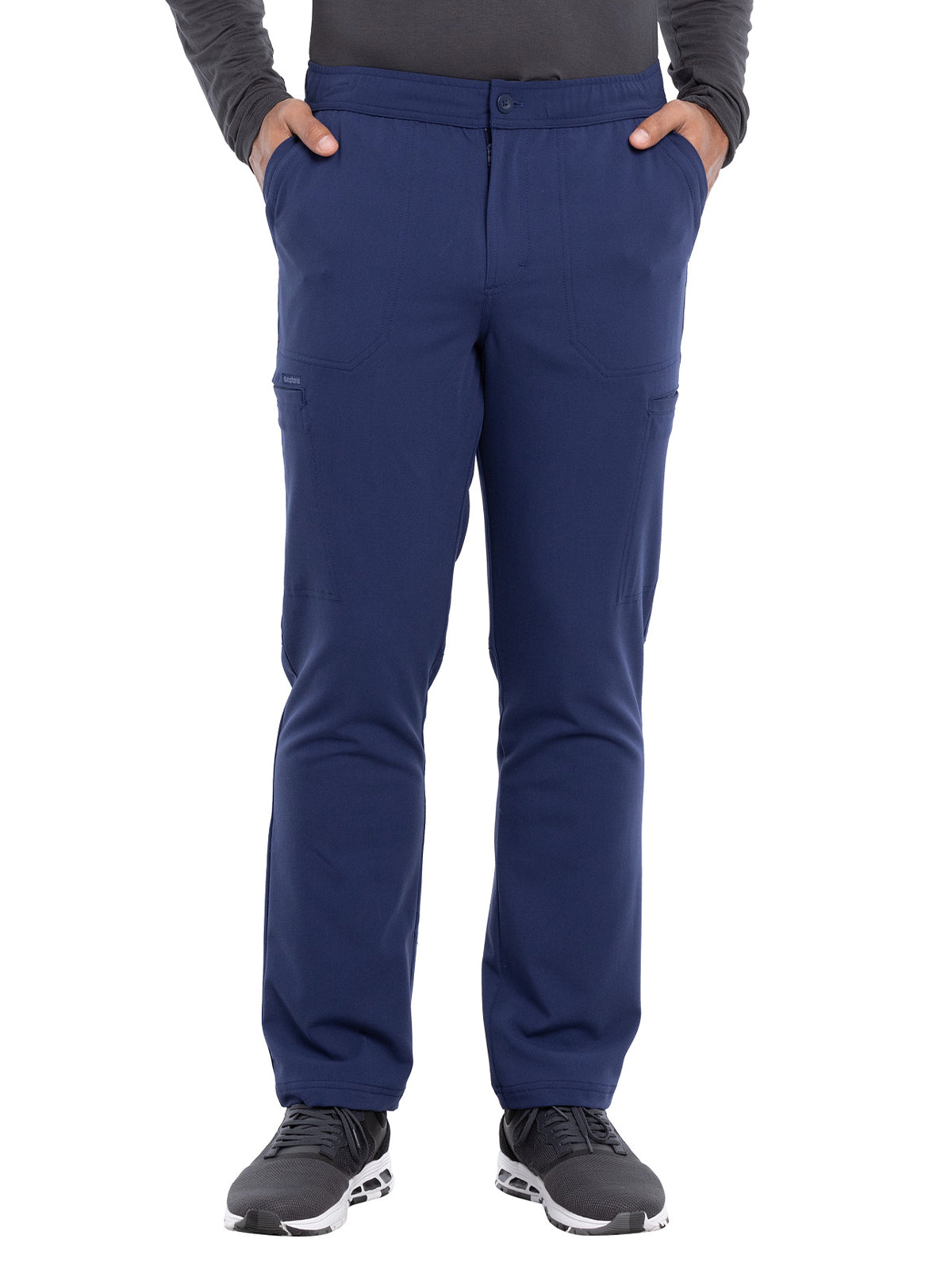Men's Mid Rise Button Closure Fly Front Cargo Pant