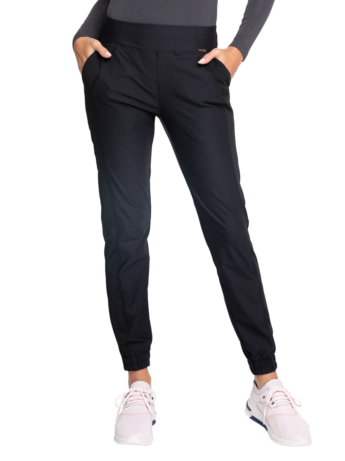 Women's 3 Pocket Mid Rise Pull-on Jogger Scrub Pant